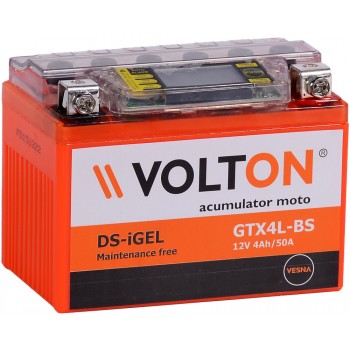 Dollar Aquarium Incorporate Baterie moto Volton DS-iGEL 12V 4Ah (GTX4L-BS) - DS-iGel Type - Baterii Moto
